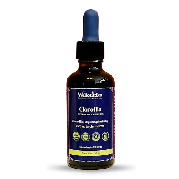 Extracto de Clorofila con Espirulina y Menta | Detox | 50 ml