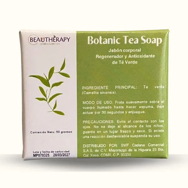 [BOTJABSOL90] Botanic Tea Soap | Jabón corporal Antioxidante de Té verde | 90 g