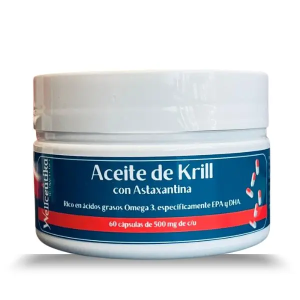 [ACEKRILLCAP60] Aceite de Krill Antártico | Omega 3 y Astaxantina | 500 mg | 60 caps 